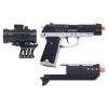 Game Face Single Shot Spring Power Airsoft Pistol with Tactical Casing with Red Dot