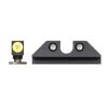 Night Fision Tritium Night Sights for Glock 17/19/34/43/48 - Yellow Front Ring/U Notch Black Rear Ri