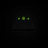 Night Fision Suppressor Height Tritium Night Sights for Most Glocks - White Tritium Front Ring/Triti