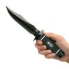 SOG Tech Bowie - Fixed 6.4" Black Plain Blade Kraton Handle Kydex Sheath