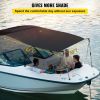 VEVOR T-Top Sun Shade Kit 6' x 5', UV-Proof 600D Polyester T-top Extension Kit with Rustproof Steel Telescopic Poles, Waterproof T-Top Shade Kit