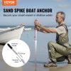 VEVOR Sand Spike Boat Anchor Pole, 36" Galvanized Carbon Steel Slide Anchor Shore Spike
