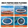 VEVOR Inflatable Floating Dock ø10FT Water Dock Platform with ø8FT Mesh Pool