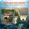 VEVOR River Anchor, 12 LBS Boat Anchor Cast Iron Black Vinyl-Coated with Shackle, Marine Grade Mushroom Anchor for Boats Up To 10 ft