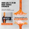 VEVOR Double Braided Polyester Rope, 3/8 in x 120 ft, 48 Strands, 4000 LBS Breaking Strength Outdoor Climbing Rope