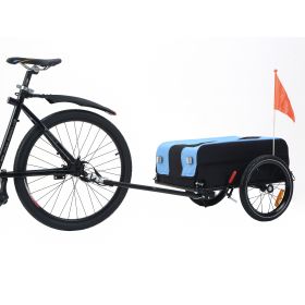 Bike Cargo Trailer; Bike Luggage Wagon Trailer with Removable Water Resistant Cover; Folding Frame Quick Release 16&rsquo;&rsquo; Wheels