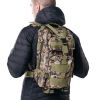 Military Tactical Backpacks Molle System Woodland Color multi-compartment and zippered closure pockets