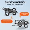 VEVOR Bike Cargo Trailer, 275 lbs Load Capacity, Heavy-Duty Bicycle Wagon Cart, Foldable Compact Storage & Quick Release with Universal Hitch