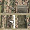 Military Tactical Backpacks Molle System Woodland Color multi-compartment and zippered closure pockets