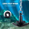 VEVOR River Anchor, 12 LBS Boat Anchor Cast Iron Black Vinyl-Coated with Shackle, Marine Grade Mushroom Anchor for Boats Up To 10 ft