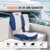 VEVOR Boat Seat, 18.9" Low Back Boat Seat, Folding Boat Chair with Thickened Sponge Padding and Hinge, Fold-Down Boat Captain Chair for Fishing Boat