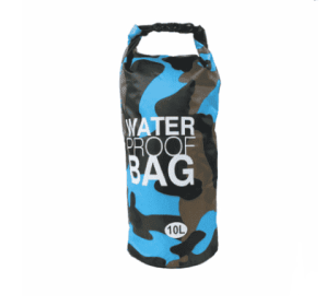 Camouflage waterproof bucket bag beach bag waterproof bucket bag outdoor drifting waterproof bag waterproof bag (Option: Light blue-20L)