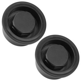 2Pcs PVC Surfboard Paddle Board Vent Hole Automatic Breathing Waterproof Accessory white (Color: Black)