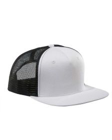 Big Accessories BX025 Surfer Trucker Cap (Color: WHITE/ BLACK, size: OS)