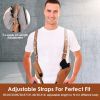 Shoulder Holster With Adjustable Straps Magazine Holder Vertical PU Leather Gun Holster For Concealed Carry Fit For M1911 Glock Sig Sauer