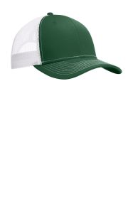 Port Authority Snapback Trucker Cap C112 (Color: Forest Green/ White, size: OSFA)