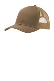 Port Authority Snapback Trucker Cap C112 (Color: Woodland Brown, size: OSFA)