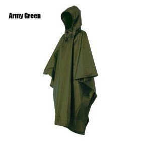 Waterproof 3-in-1 Raincoat Backpack Cover for Hiking, Cycling, and Camping - Protects Your Gear from the Elements (Color: Army green)