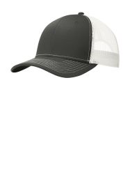 Port Authority Snapback Trucker Cap C112 (Color: Grey Steel/ White, size: OSFA)
