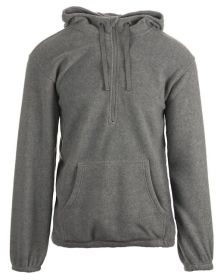 Burnside B3600 Mens' Polar Fleece Quarter-Zip Pullover (Color: HEATHER GREY, size: S)