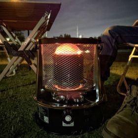 Portable Kerosene Heaters for Indoor Use, Small Kerosene Heater with Portable Handle, Height Adjustable Kerosene Stove (Color: Black)