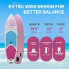 Inflatable Stand Up Paddle Board ��� Simple Deluxe Premium SUP for All Skill Levels, Pink Paddle Boards for Adults & Youth