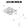 VEVOR Swivel Campfire Grill, Fire Pit Grill Grate over Fire Pits, Heavy Duty Steel Grill Grates, 360�� Adjustable Open Fire Outdoor Cooking Equipment