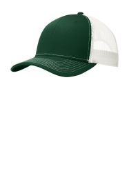 Port Authority Snapback Trucker Cap C112 (Color: Dark Green/ White, size: OSFA)