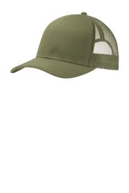 Port Authority Snapback Trucker Cap C112 (Color: Olive Drab Green, size: OSFA)