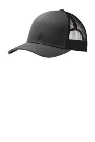 Port Authority Snapback Trucker Cap C112 (Color: Grey Steel/ Black, size: OSFA)