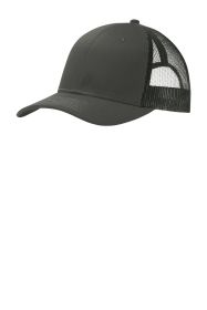Port Authority Snapback Trucker Cap C112 (Color: Grey Steel, size: OSFA)
