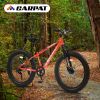 24 Inch Fat Tire Bike Adult/Youth Full Shimano 7 Speeds Mountain Bike, Dual Disc Brake, High-Carbon Steel Frame, Front Suspension, Mountain Trail Bike