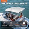 VEVOR 3 Bow Bimini Top Boat Cover, 900D Polyester Canopy with 1" Aluminum Alloy Frame, Waterproof and Sun Shade, Includes Storage Boot, 4 Straps