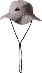 Quiksilver Men's Bushmaster Sun Protection Floppy Visor Bucket Hat (Color: Sleet, size: 2XL)