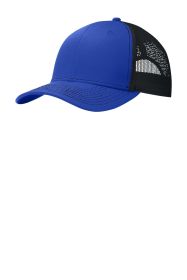Port Authority Snapback Trucker Cap C112 (Color: True Royal/ Black, size: OSFA)