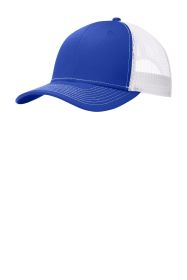 Port Authority Snapback Trucker Cap C112 (Color: True Royal/ White, size: OSFA)
