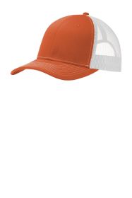 Port Authority Snapback Trucker Cap C112 (Color: Texas Orange/ White, size: OSFA)