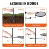 VEVOR Swivel Campfire Grill, Fire Pit Grill Grate over Fire Pits, Heavy Duty Steel Grill Grates, 360�� Adjustable Open Fire Outdoor Cooking Equipment